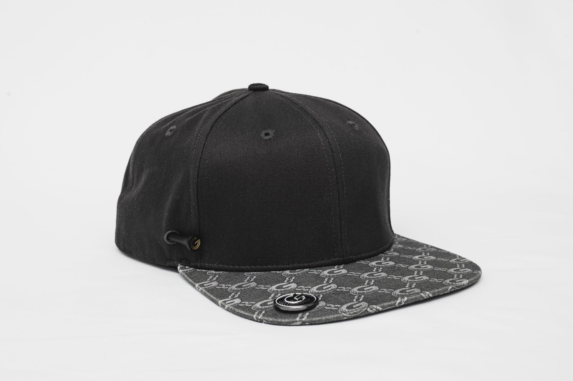 G•BALL 001 Classic Snapback golf cap, side angle view