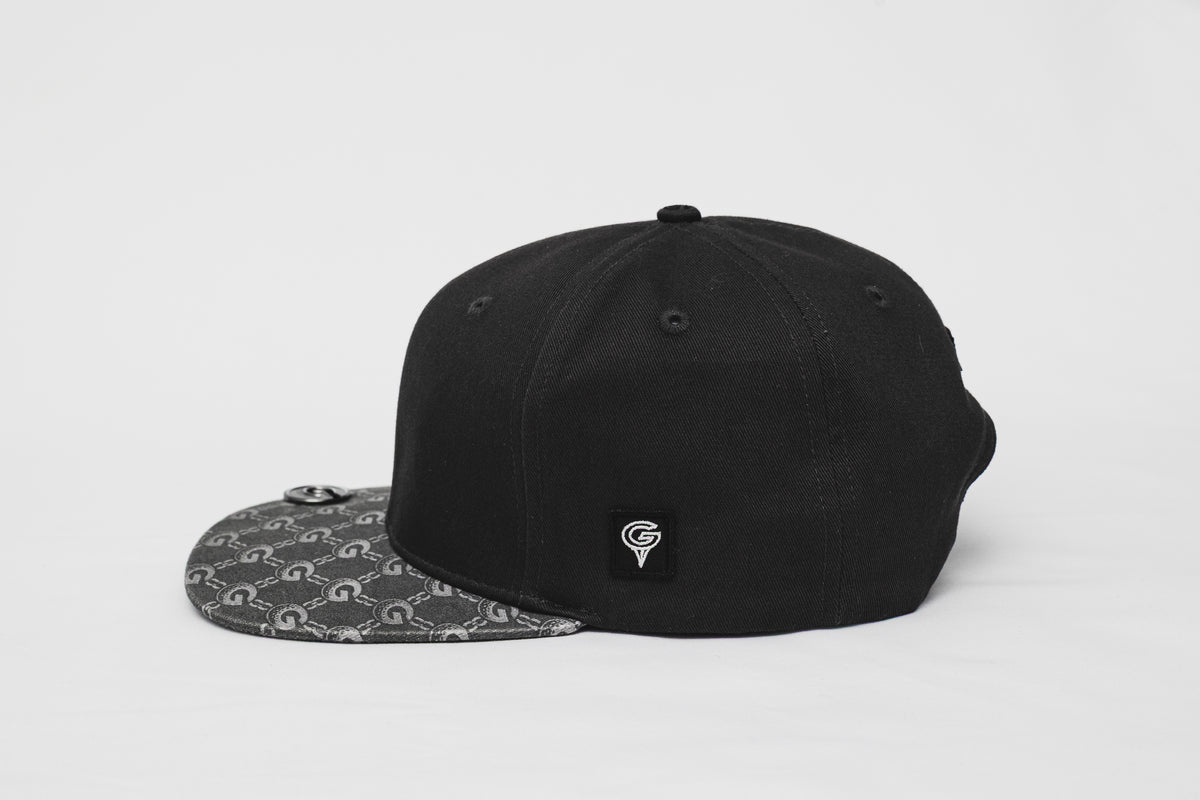 G•BALL 001 Classic Snapback golf cap worn, lifestyle view