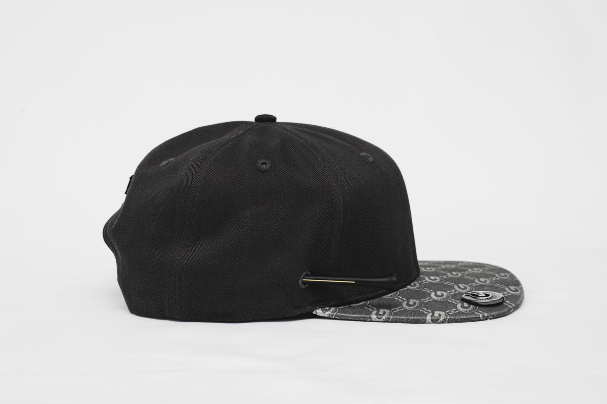 G•BALL 001 Classic Snapback golf cap, close-up detail view